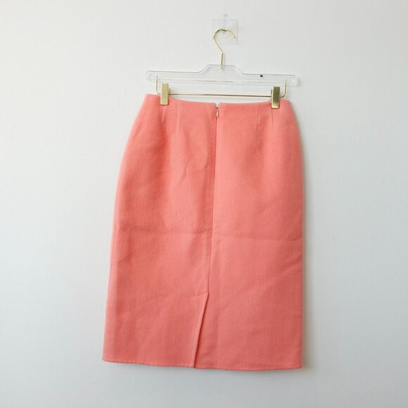 LORO PIANA Skirt 44 Italian Pink Cashmere MEDIUM Luxury Fall Peach Fuzz $2,850 - Picture 10 of 14